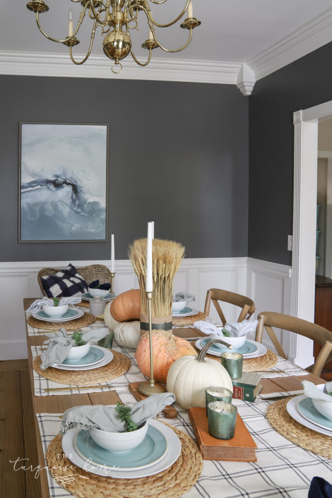 cozy fall dining room decor