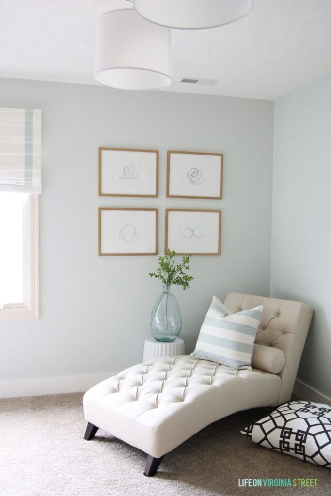 Healing Aloe is a beautiful, soft green paint color, as seen in this sweet room.