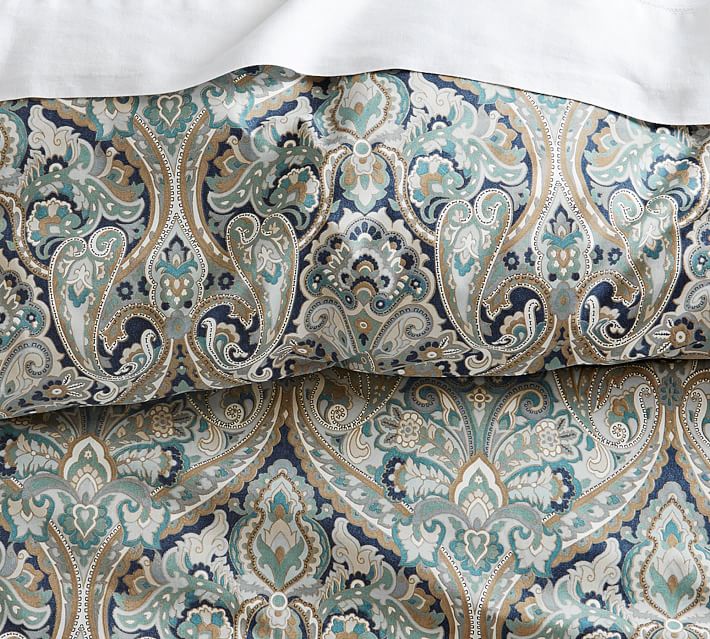 Mackenna Paisley Percale Duvet Cover