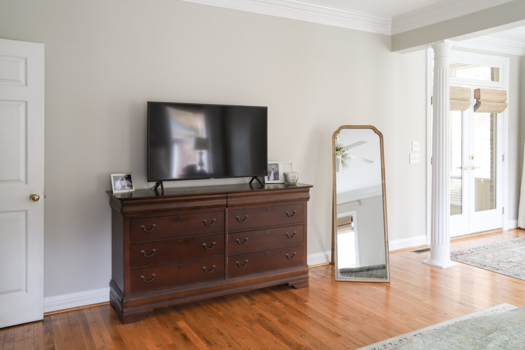 Master Bedroom Dresser, TV and Mirror