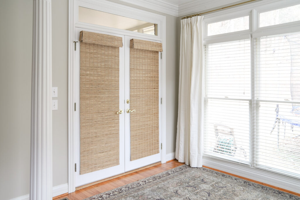 Bamboo Shades on French Doors