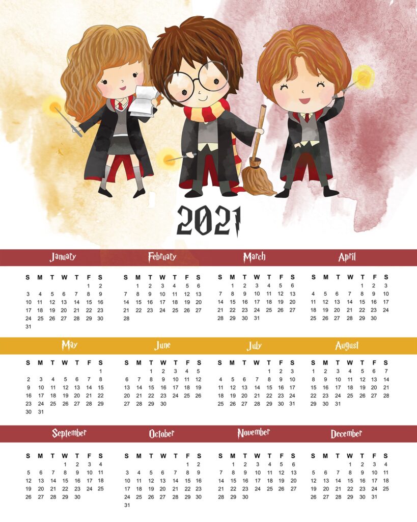 Download January 2021 Calendar Printable Saturdaygift Gif