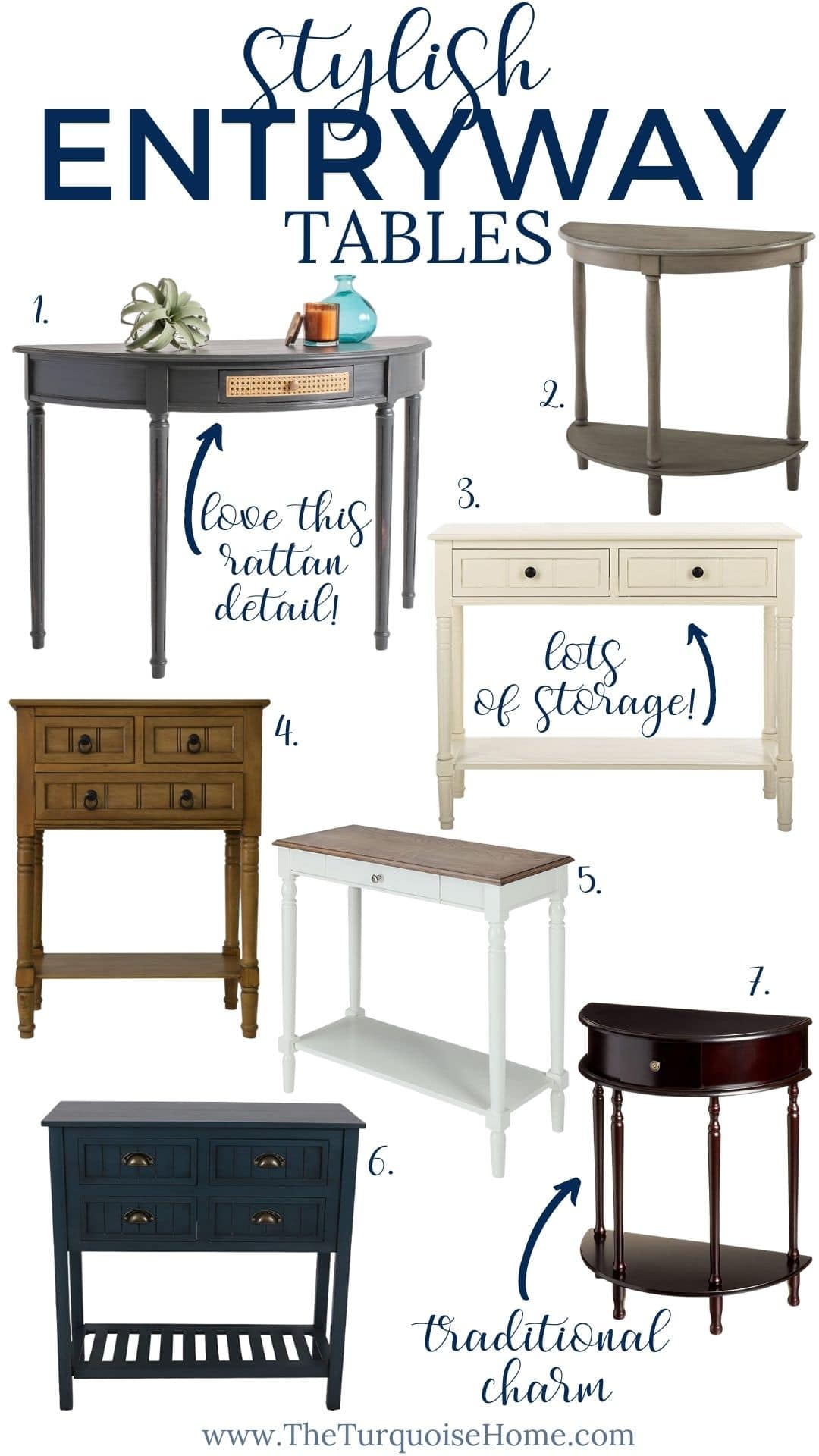 7 Favorite Stylish Small Entryway Tables The Turquoise Home
