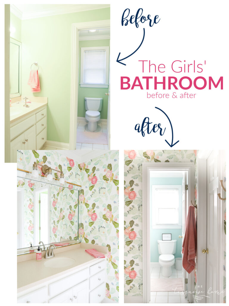 Girls' Bathroom Before & After
