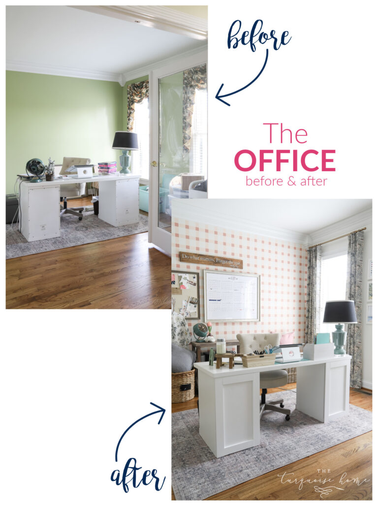 Blush & Brass Home Office Before & After