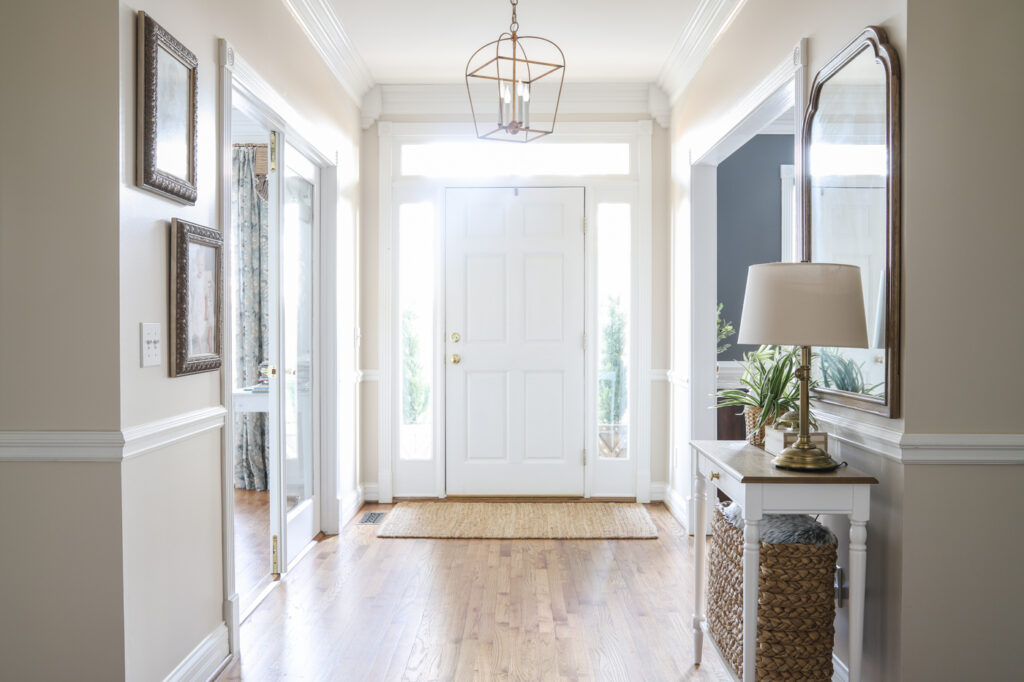 Foyer with Edgecomb Gray Walls