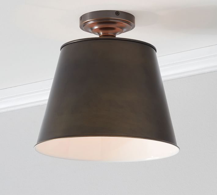 Custom Tapered Semi Flush Mount Light