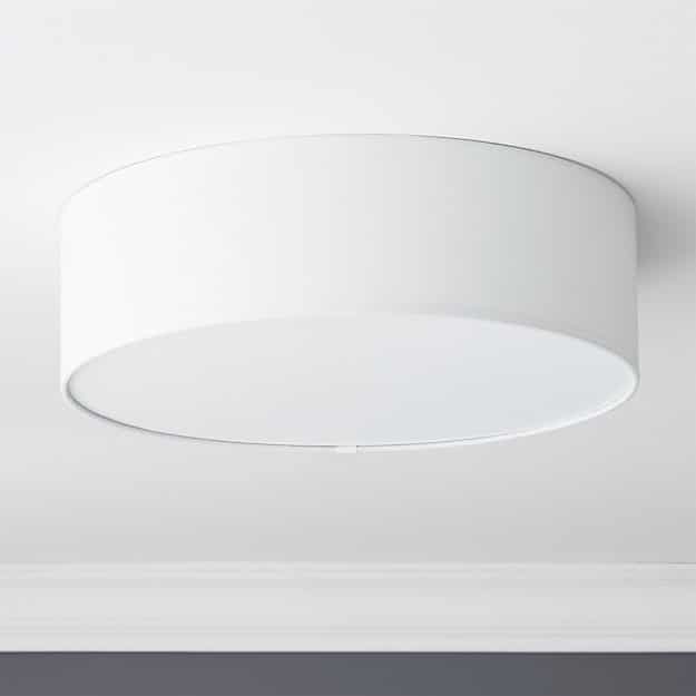 Simple Drum Flush Mount Light