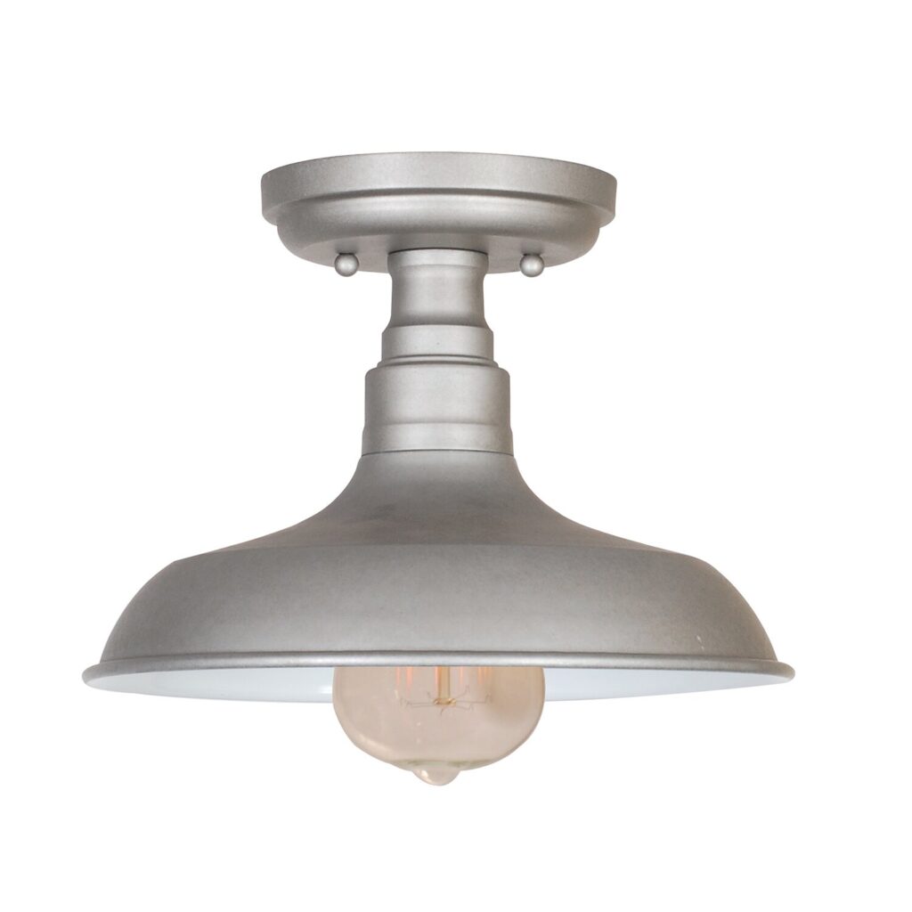 Simple Dome Semi Flush Mount Light