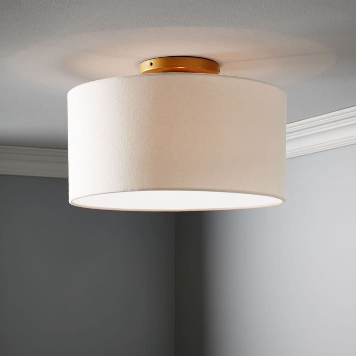 Classic Fabric Flush Mount Light