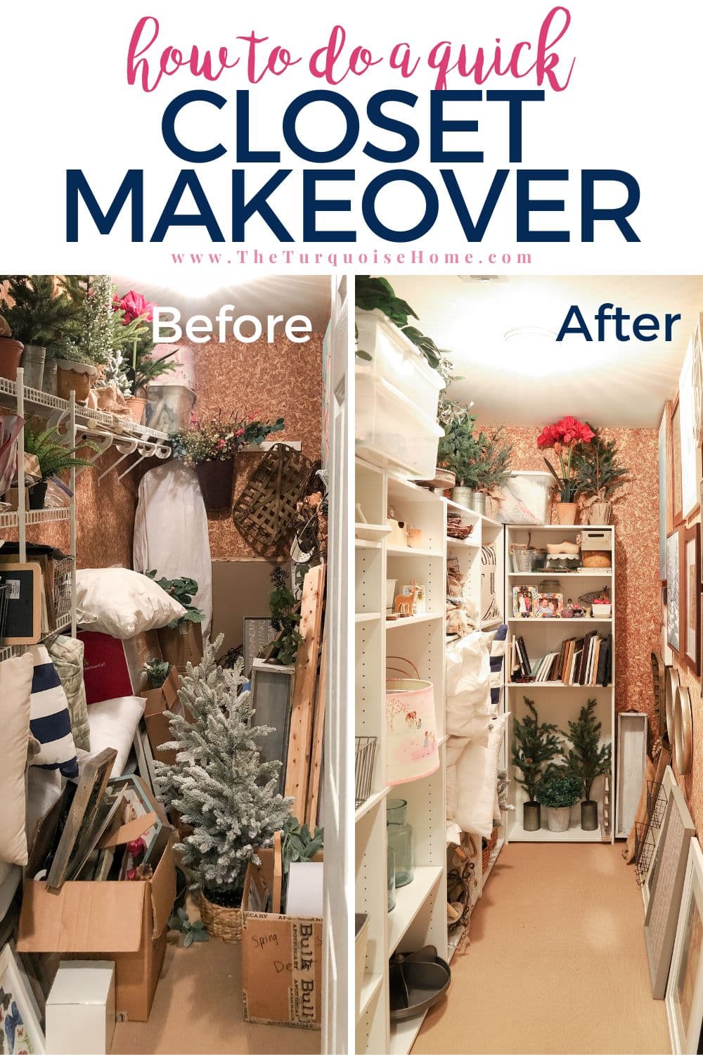 storage closet makeover before and after