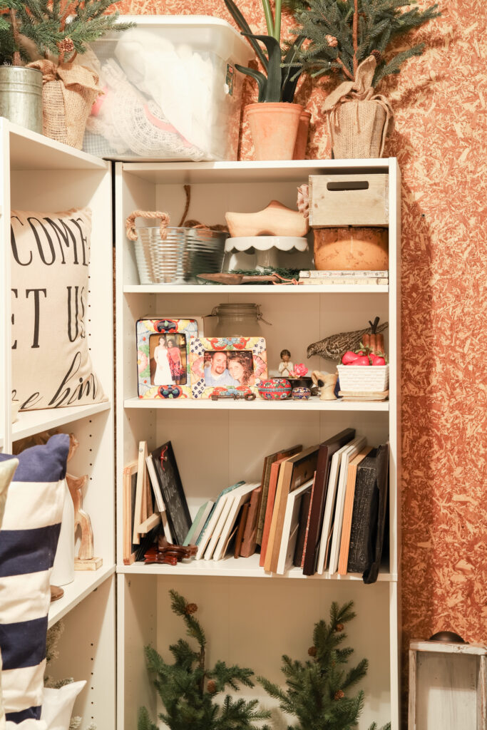 Frames and Small Decor in Decor Closet