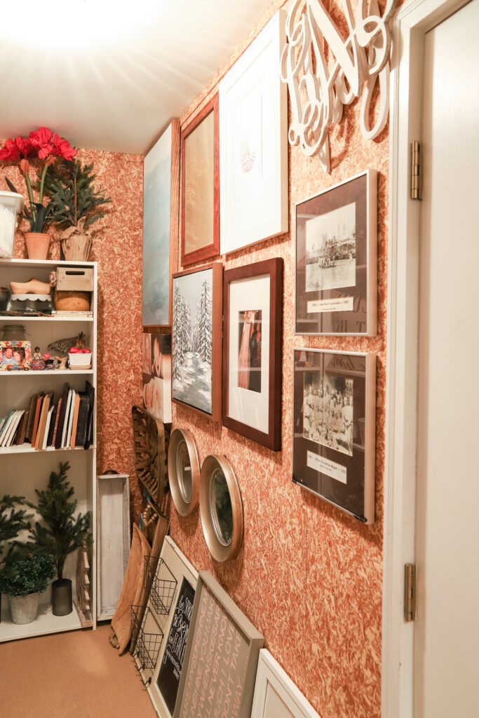 Hanging Frames in Decor Closet