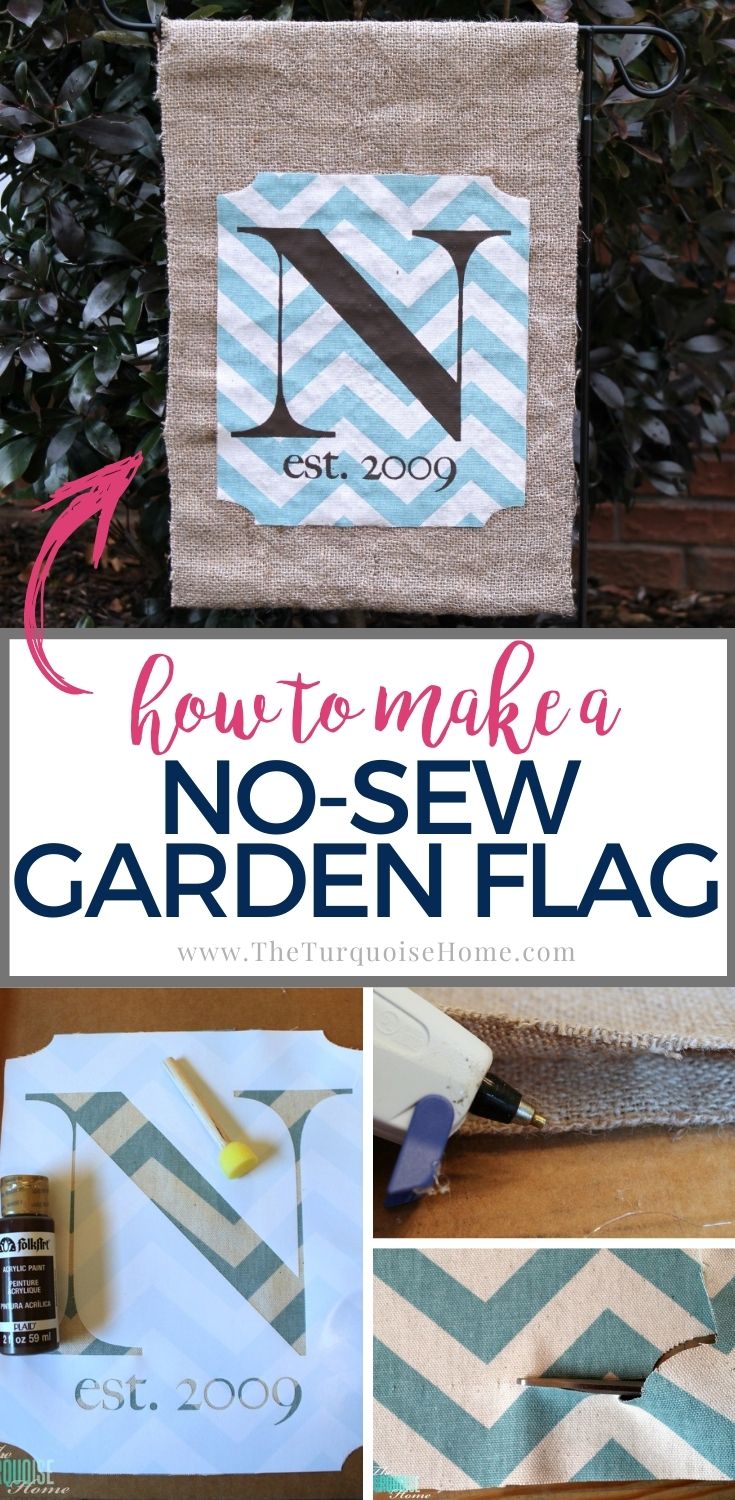 DIY No-Sew Garden Flag - The Turquoise Home