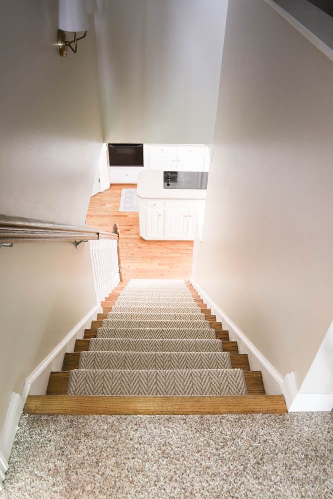 Stair Runner leading to kitchen