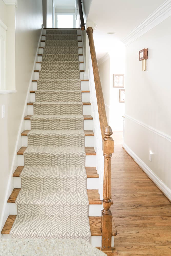 Stair runner in the kitchen