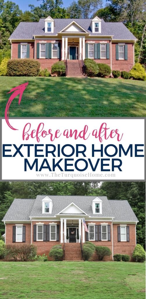 Before and After Brick House Exterior Makeover REVEAL!