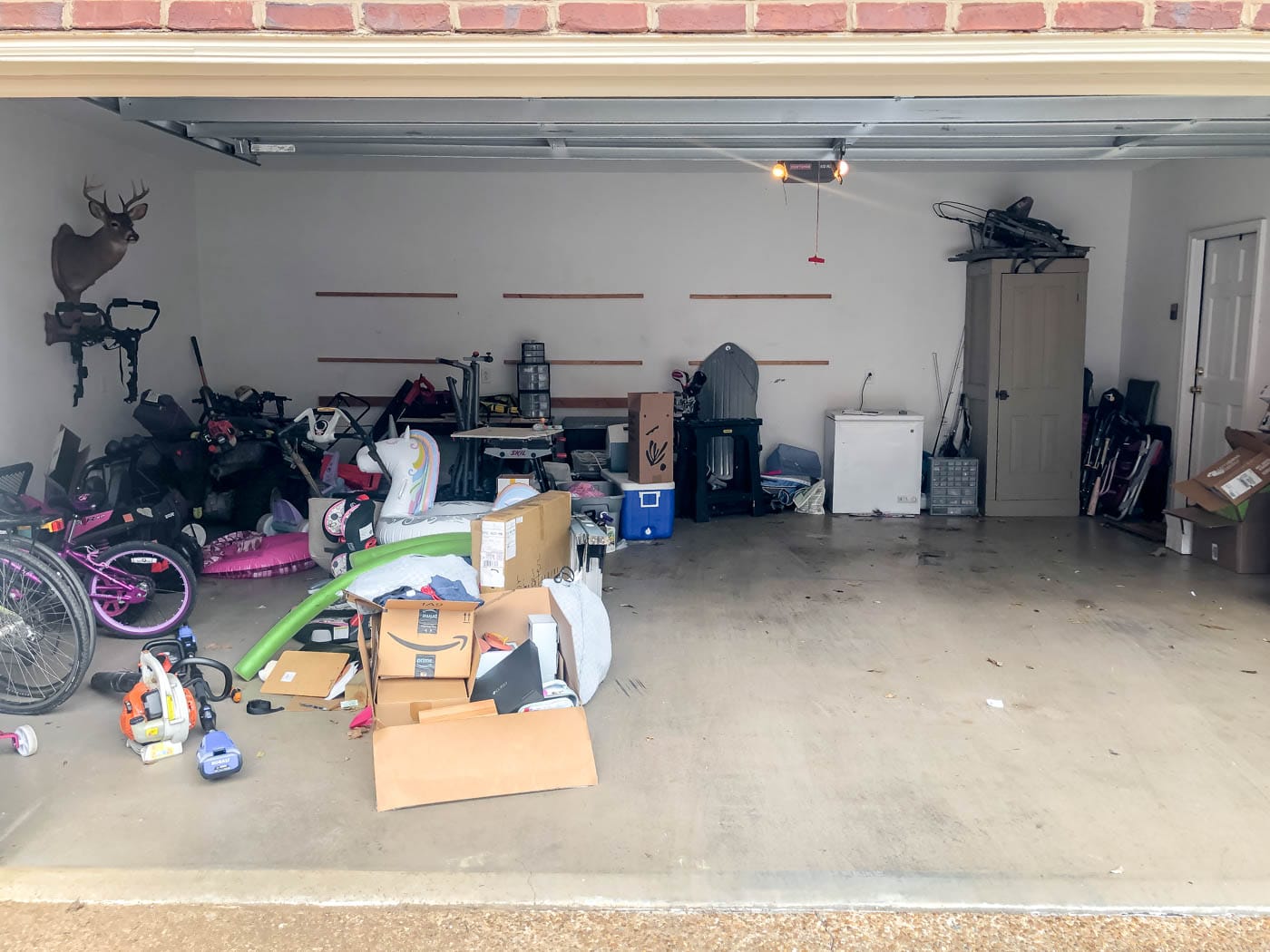 Garage Before Organization Makeover