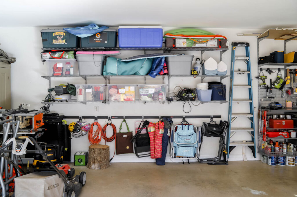 Utilize Vertical Space with Shelving in the Garage