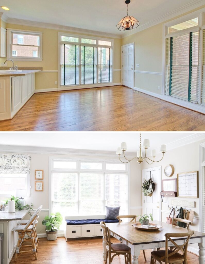 Eat-In Kitchen Refresh Before and After
