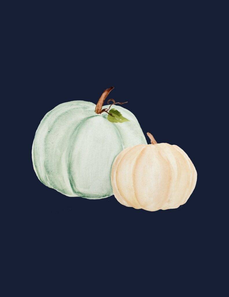 Pumpkins with Navy Background Printable