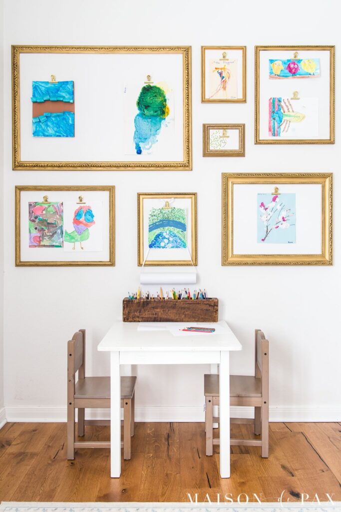 Kids Art Storage & Organizing Memorabilia - The Turquoise Home