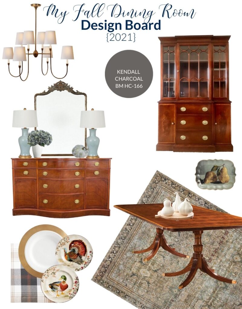 Fall Dining Room Design Board