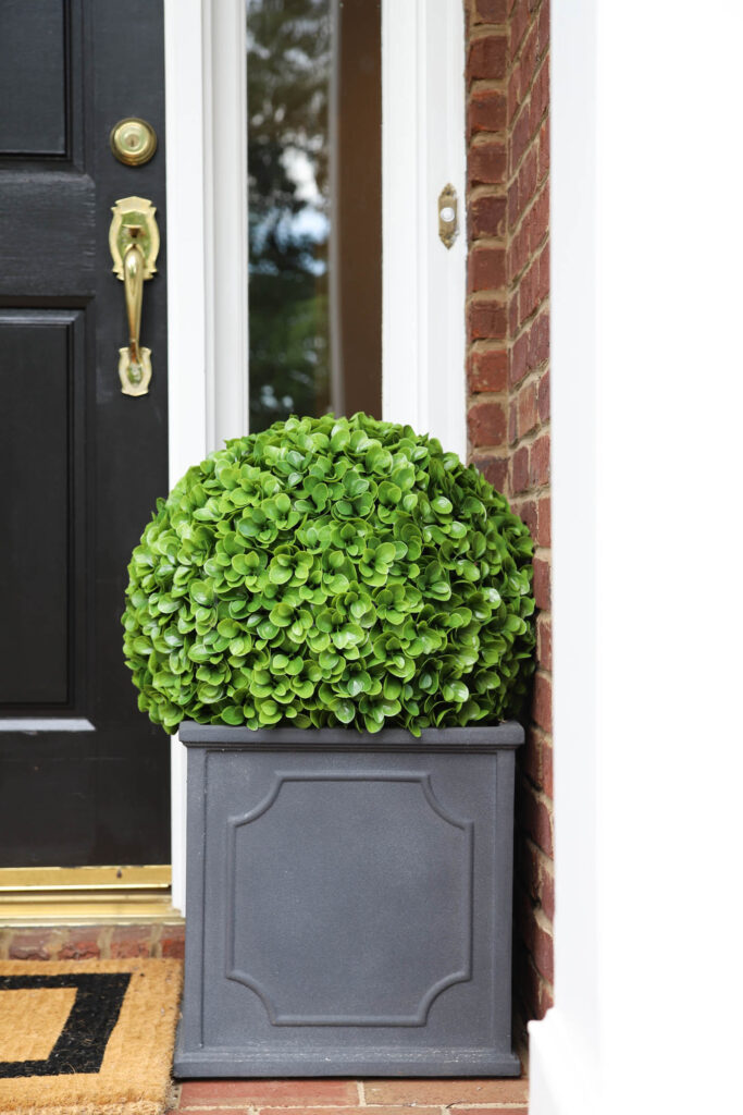 Classic Planter with Faux Topiary Ball