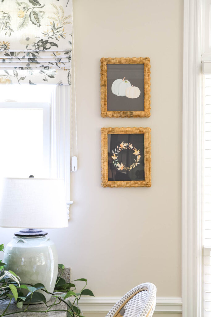 Wicker Frames with Navy Fall Printables