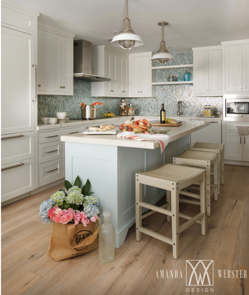 kitchen island painted sea salt 