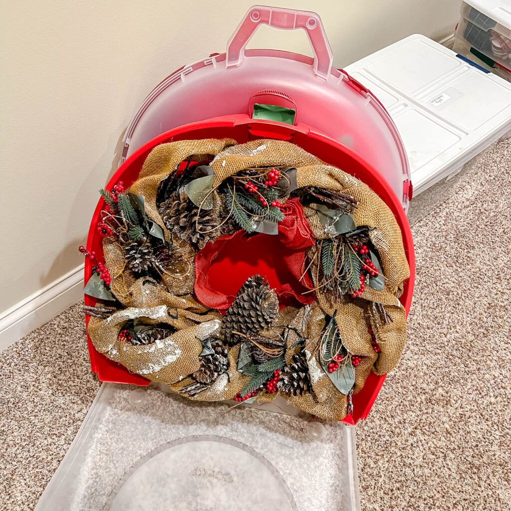 Storing and Organizing Christmas Wreaths