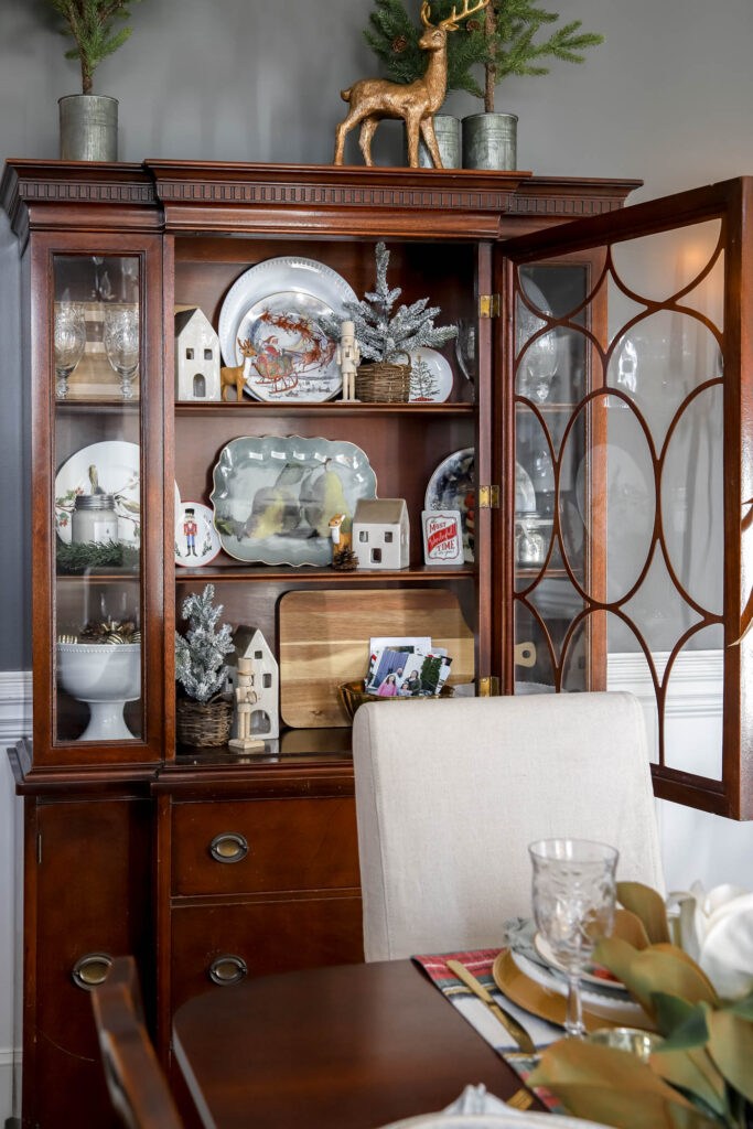 Christmas Antique China Cabinet