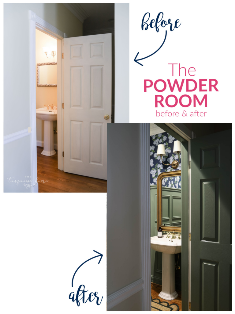 Traditional Powder Bathroom Makeover Reveal