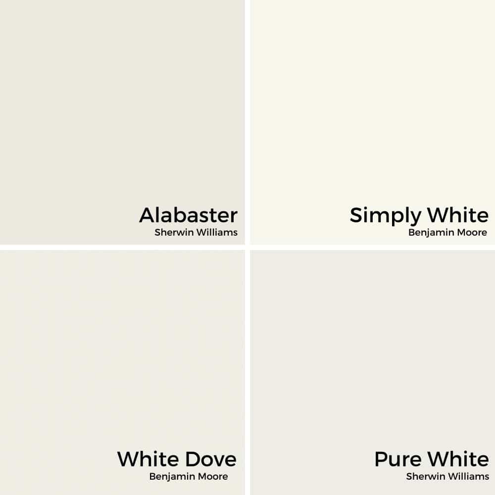 Alabaster vs. White Dove and Simply White