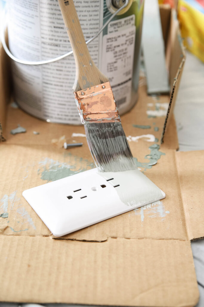 How to Paint Outlet Covers - The Turquoise Home