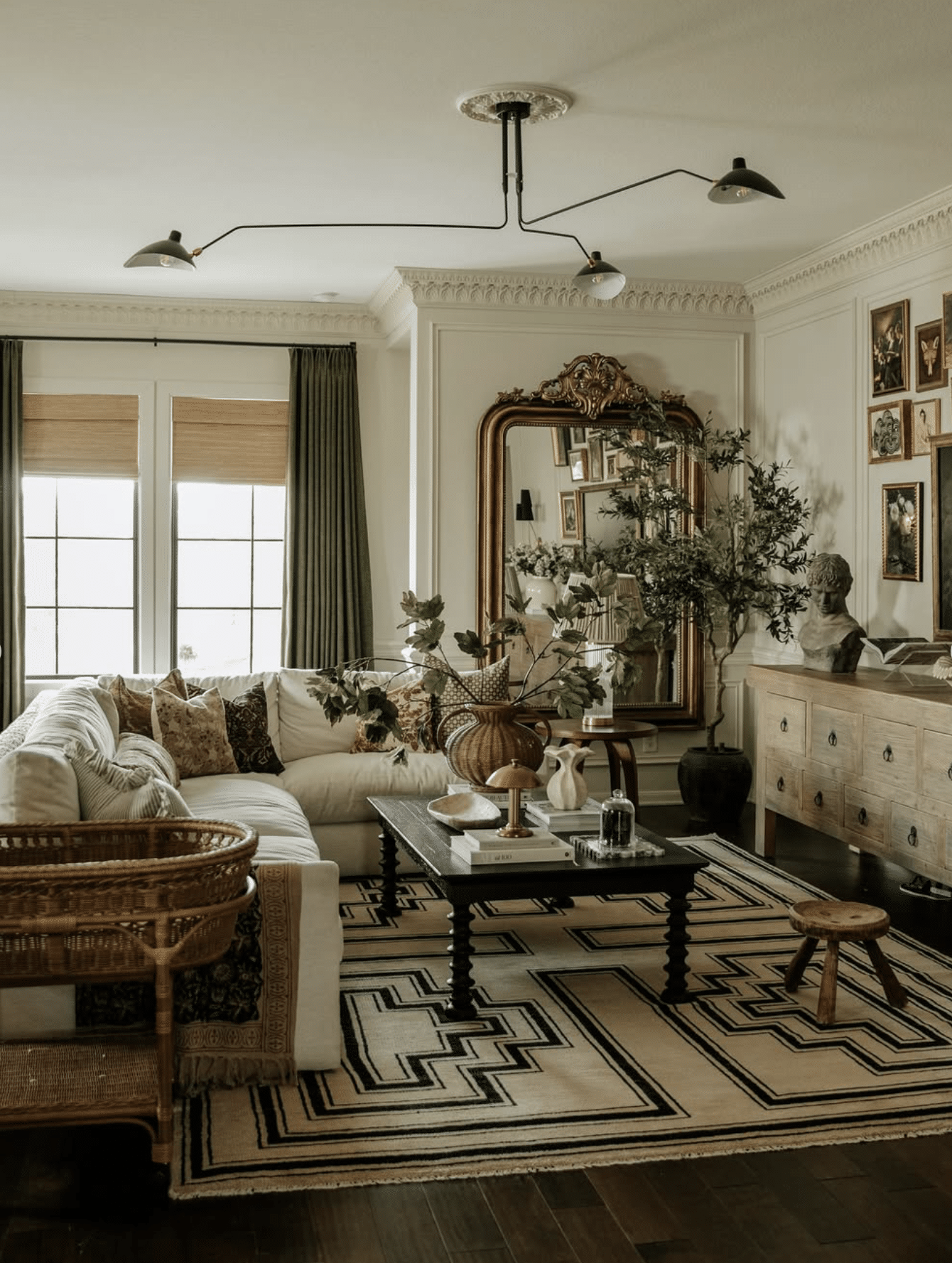 living room with accessible beige walls