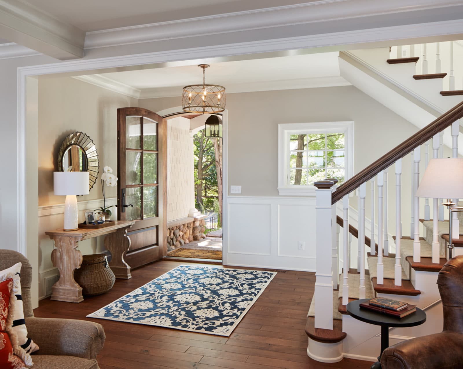 Accessible Beige in entry way featuring all warm neutral paint colors