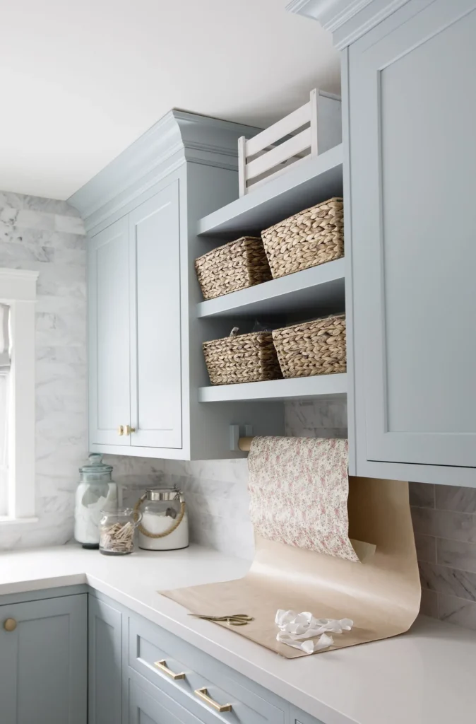 Smoke by Benjamin Moore in Jillian Harris' laundry room