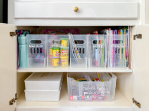 Organized Arts and Crafts Cabinet