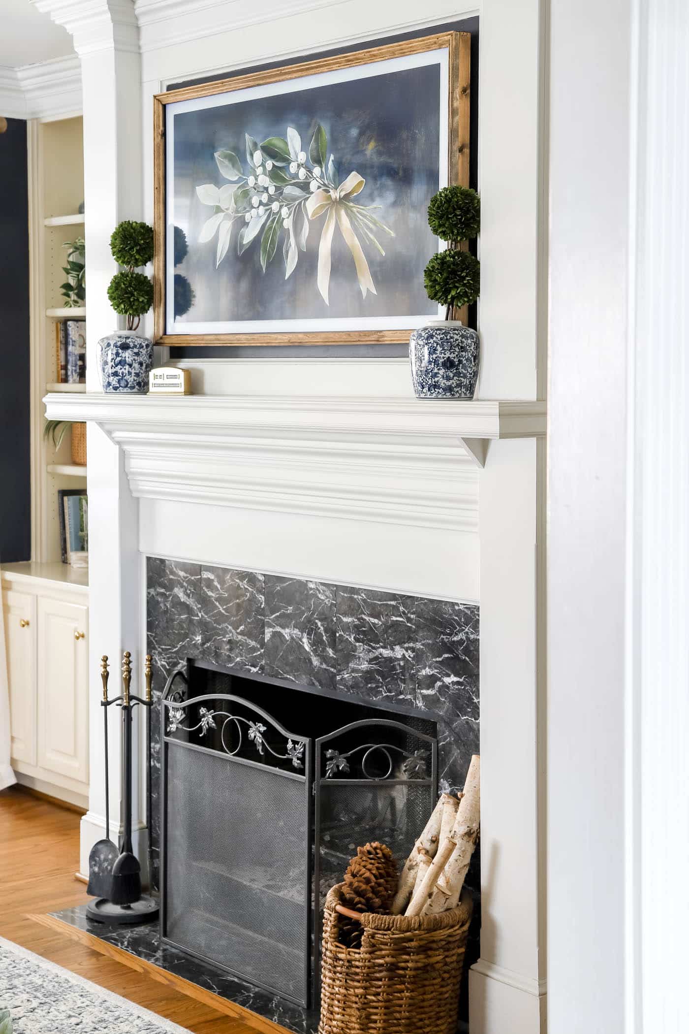 TV above the mantel decor