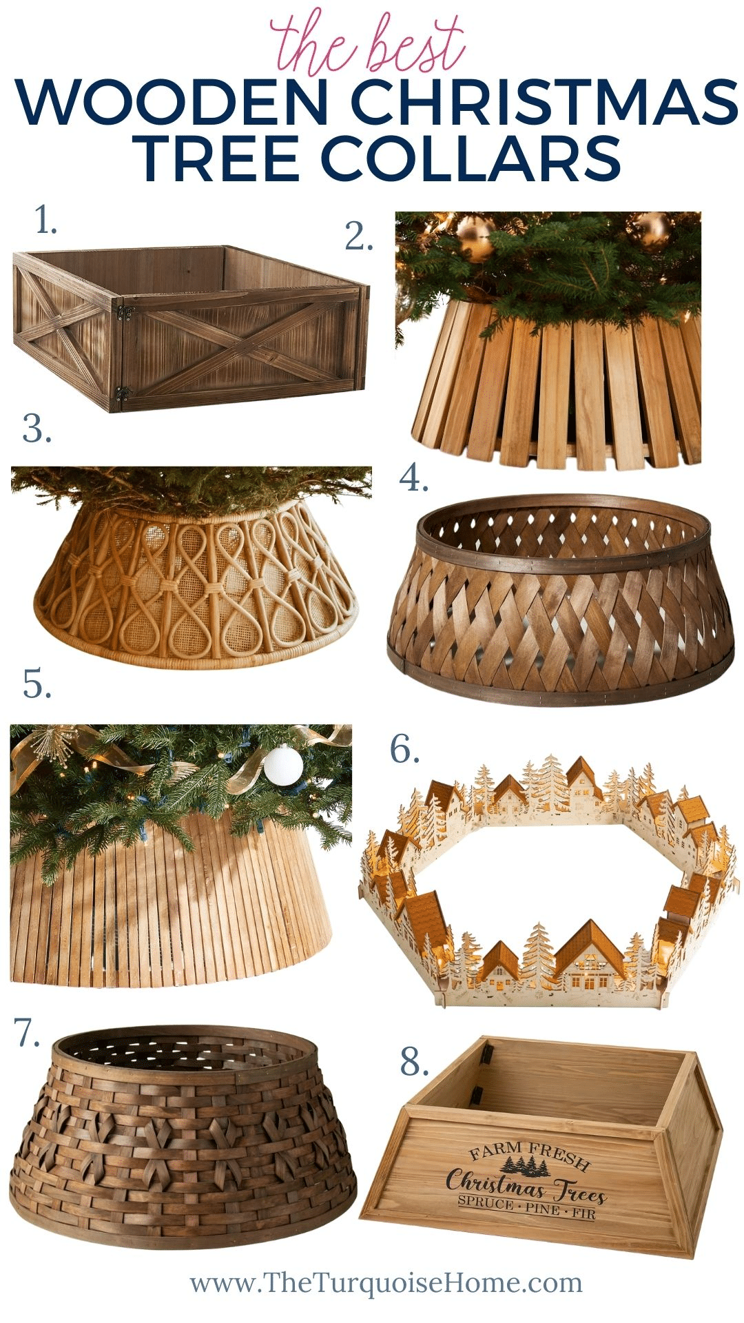 best wooden Christmas tree collars