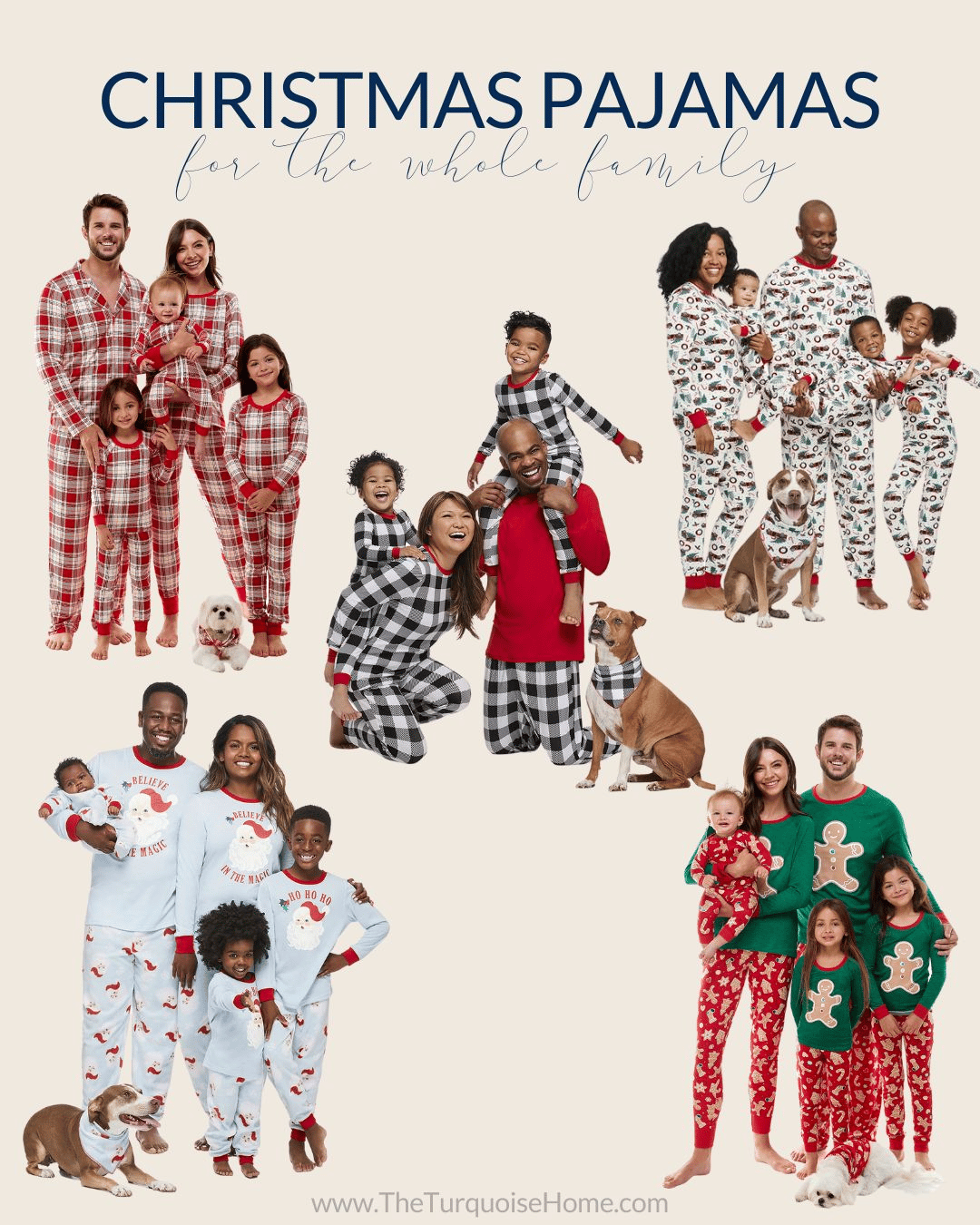 Jolly Jammies Classic Heritage Christmas Print Matching Family