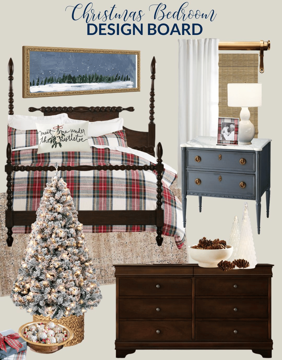 christmas bedroom decor