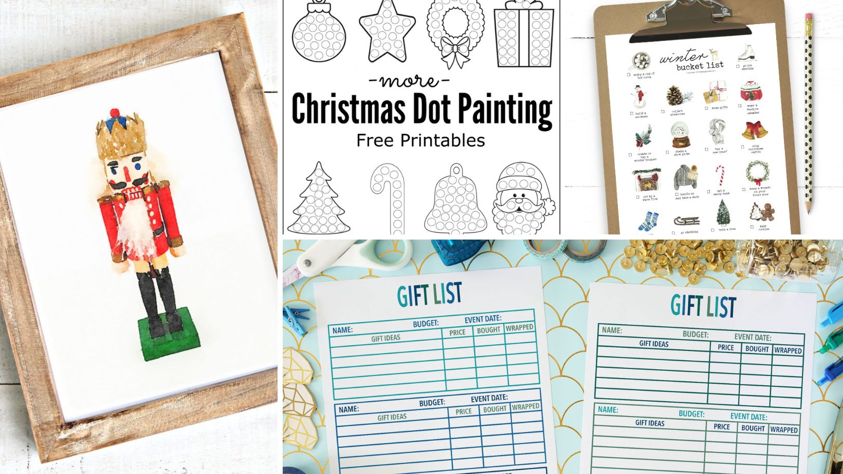 More Christmas Dot Painting {Free Printables} - The Resourceful Mama