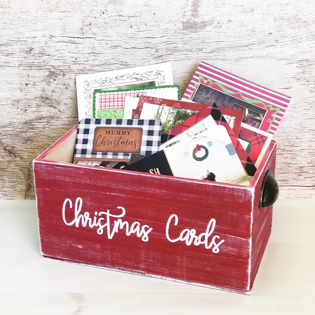 christmas card box display