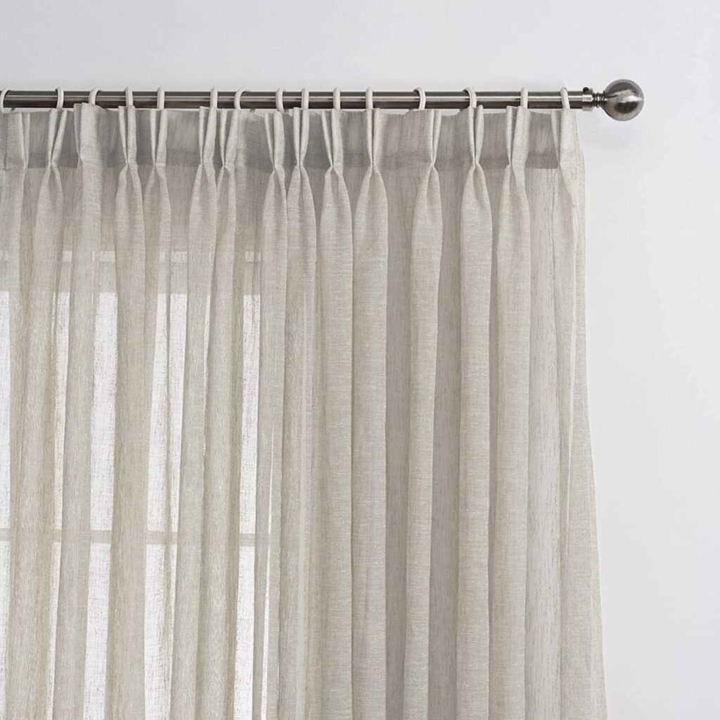 pinch pleat sheer curtains