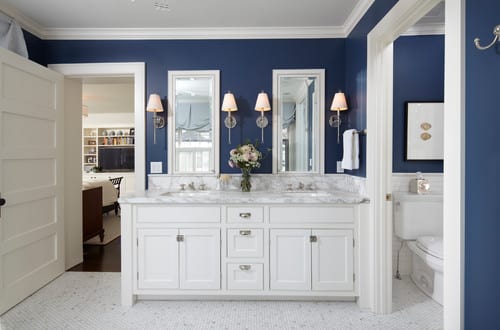 Van Deusen Blue and white bathroom