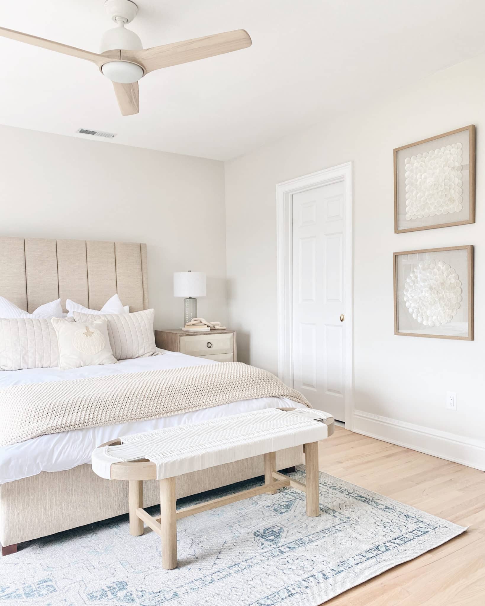classic gray coastal bedroom