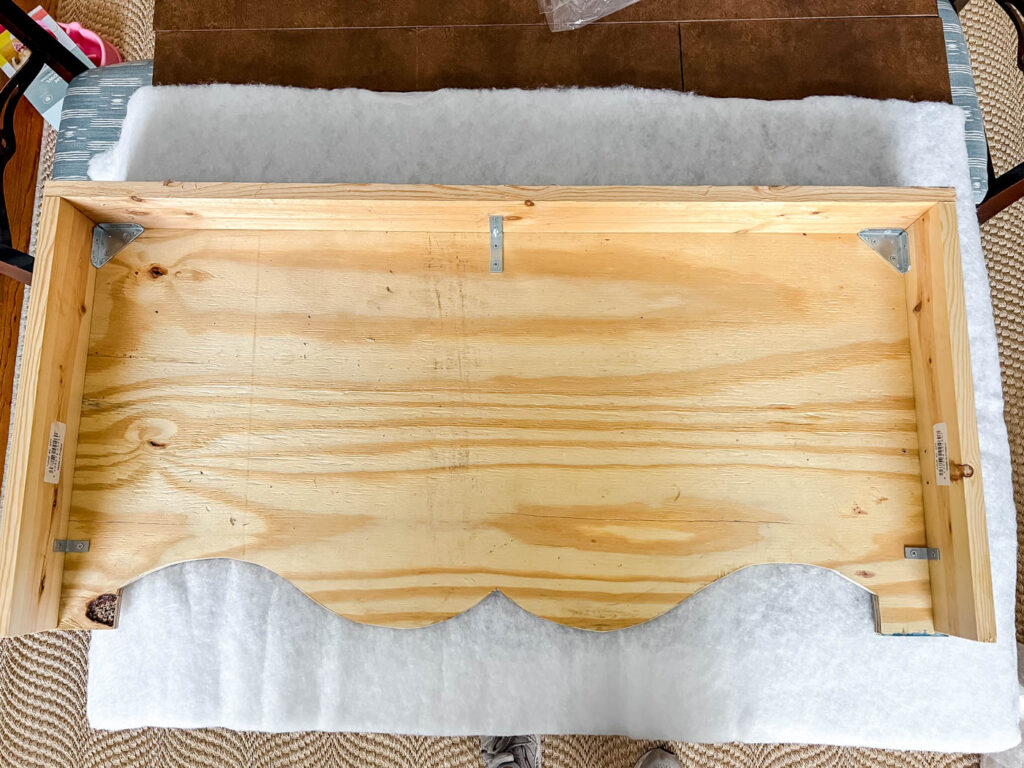 attach boards with braces for cornice board