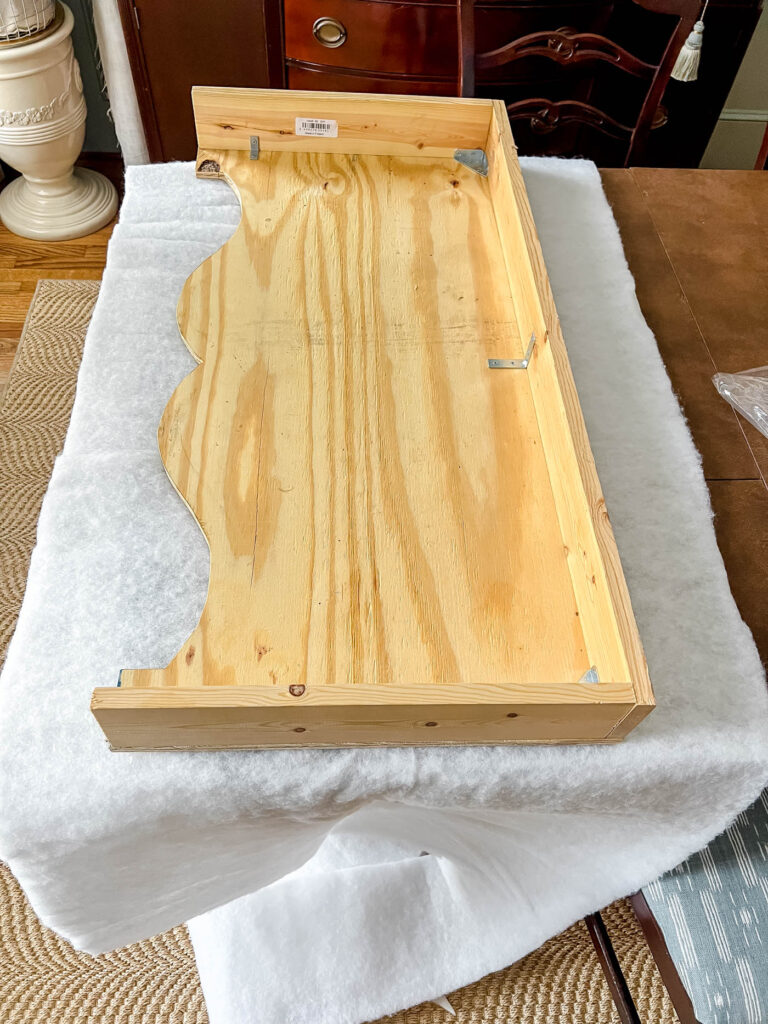 Cut filler to wrap cornice board